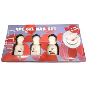 NEW JLB Cosmetics PRO Gel Polish Kit With UV LED Lamp 3 Full Size Gel Polishes